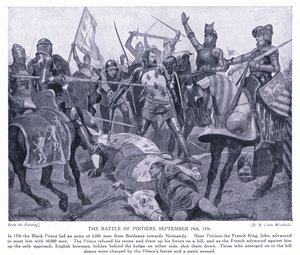 La battaglia di Poitiers AD1356, anni 1920